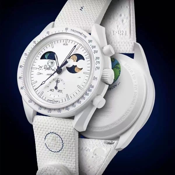 2026 Mens High Quality Full Function Chronograph Designer Mission To Mercury 42mm Nylon Watches Quartz Clock Relogio Masculino EARTH PHASE Cold Moon watch