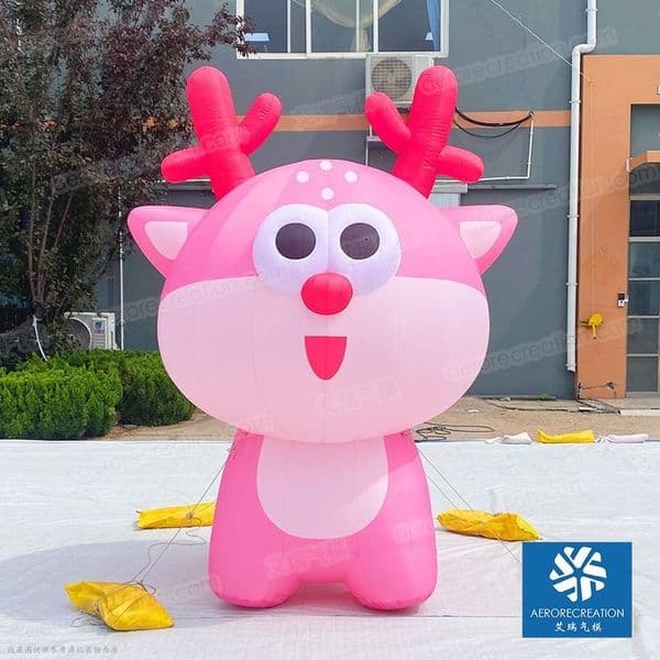 Factory direct sales 5m one deer auspicious deer pink air model cartoon shape