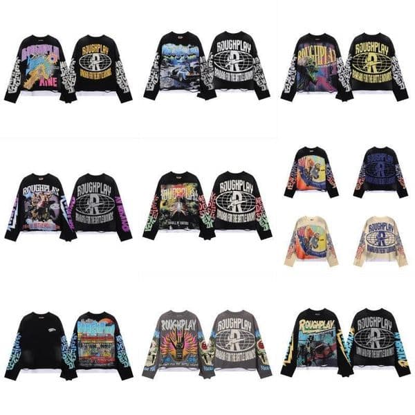 Spring Summer Shirt Color Sleeves Tees Vacation High-Quality Men's RoughPlay Shirts Multi Stylish Cool Men Women Casual Letters Hoodies CP035