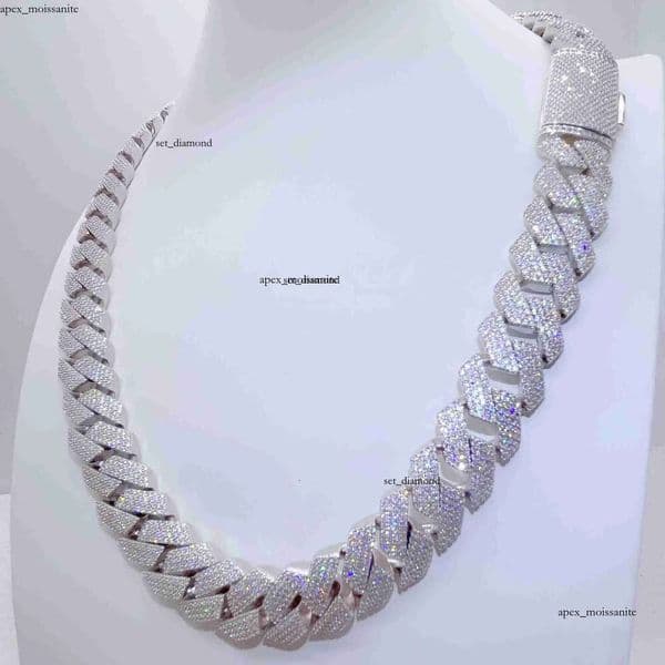 necklace moissanite chain chaincuban link Horizon Iced Out Pass Diamond 14K Tester vvs Jewelry for men gift