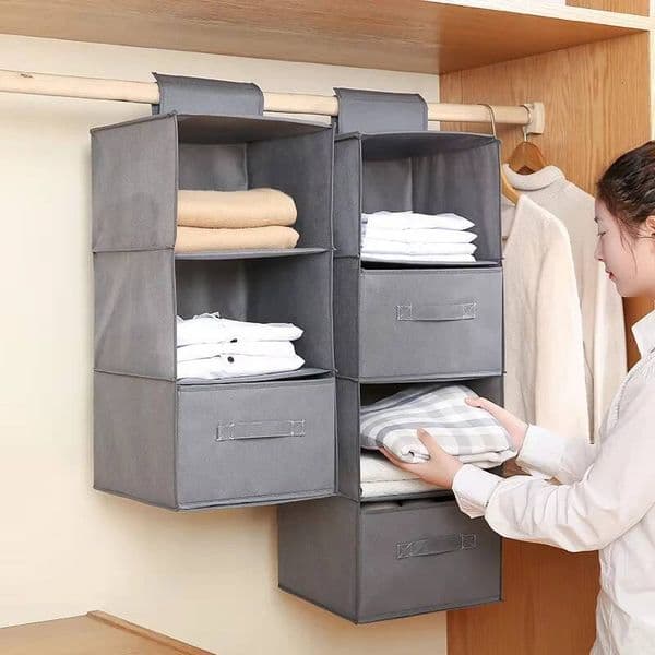 Bestseller Wardrobe Hanging Bag Interlayer Drawer Type Clothes Collapsible Storage Shelves Closet Organizer ddmytues