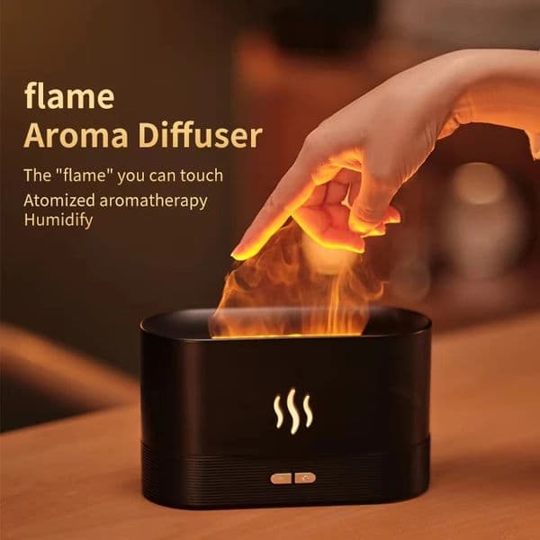 Vissko Aroma Flame Diffuser 180ML Air Humidifier Ultrasonic Aromatherapy Cool Mist Maker Essential Oil Lamp Difusers For Home 260104