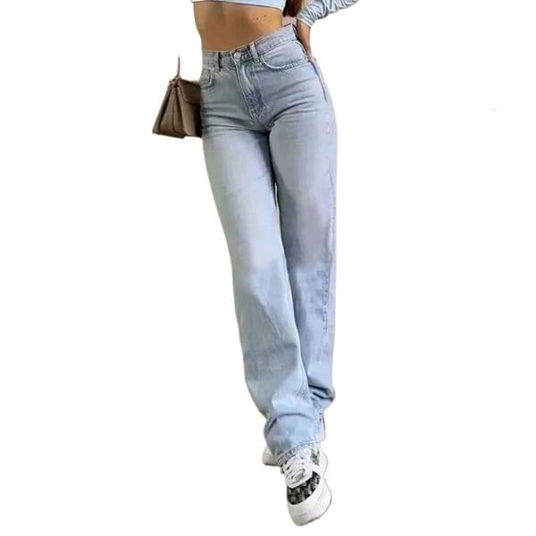 Womens High Waisted Baggy Jeans Denim Pants Y2K Aesthetic Vintage n Loose Fit Comfortable Female Daily Casual Clothing 260106