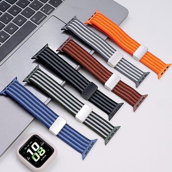 Suitable for S11 Nylon Woven Elastic Magnetic Buckle Apple S109 Huawei GT5/4 Watch Band
