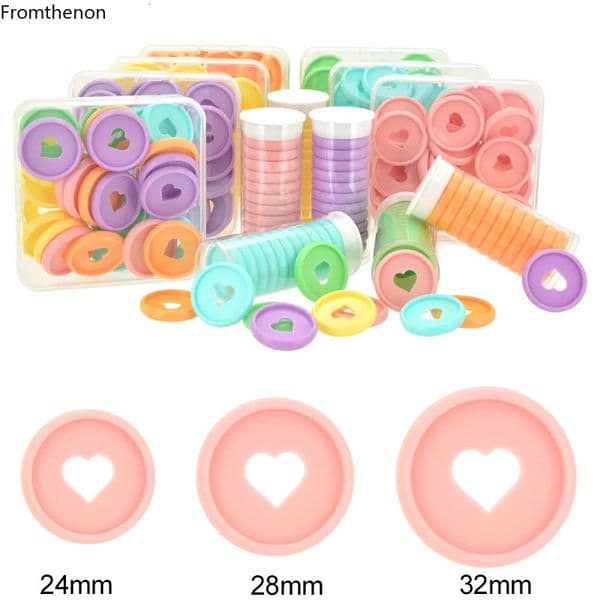 Fromthenon Binder Notebook Plastic Disc Rings 283224mm Macaroon Color Binding Discs In Heart Shape for Mushroom Hole Planner 260106