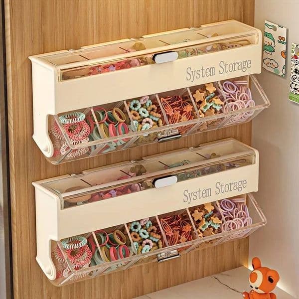 Bestseller A double-layer cute accessory storage box, girl hair clips, rubber bands, headwear rings, and jewelry box ddmytues