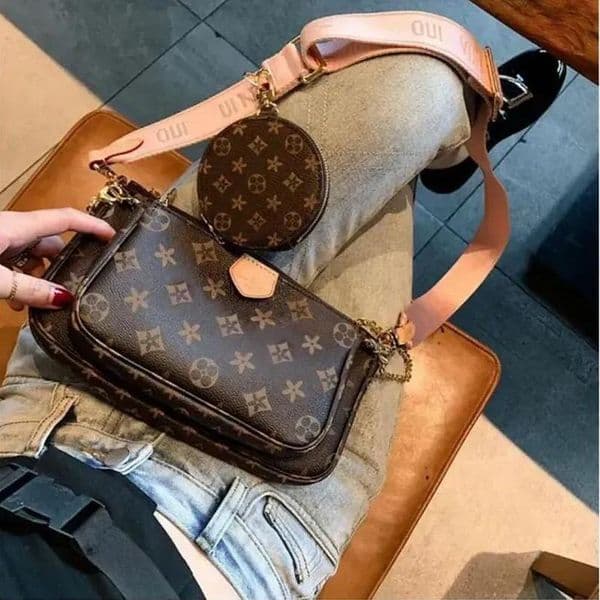 Luxury women bags 3ps mini pochettes Handtasche borsa shoulder bag womens crossbody Waist Bolso leather handbag #001
