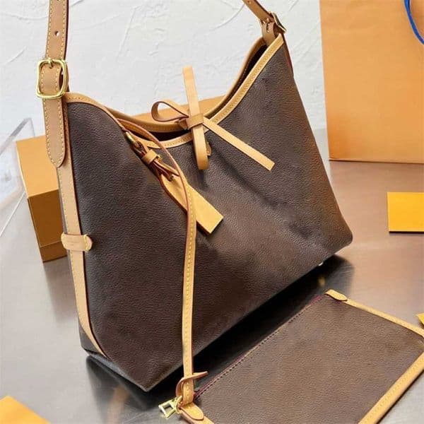 High quality Carryall Shoulder Bags Fashion MM PM Tote Bag Designer Womens Handbags Canvas Leather Vintage Carry All 2 In 1 Hobo With Wallet detachable shoulder