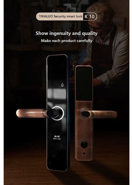 Factory Manufacture Home Security 3D Smart Aluminum Alloy Material Semi-Automatic Fingerprint Mechanical Lock