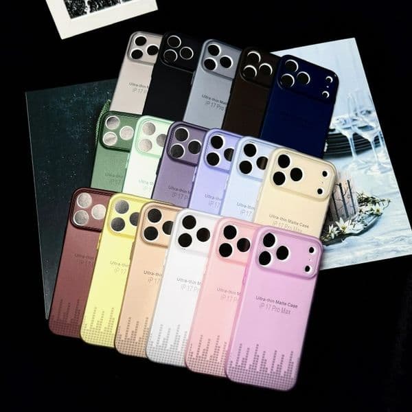 Semi Transparent Phone Case for iPhone 17 16 Pro Max Soft Tpu Anti Shock Full Wrap Design