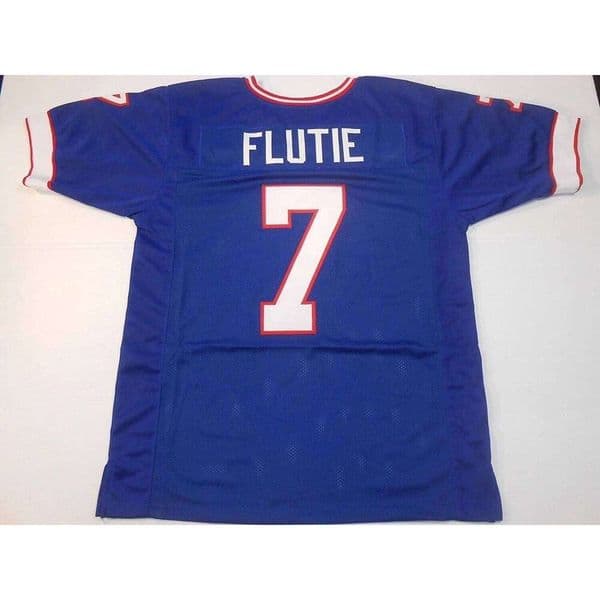 CUSTOM Sewn Stitched Doug Flutie Blue Football Jersey Add any name number size XS-5XL 6XL