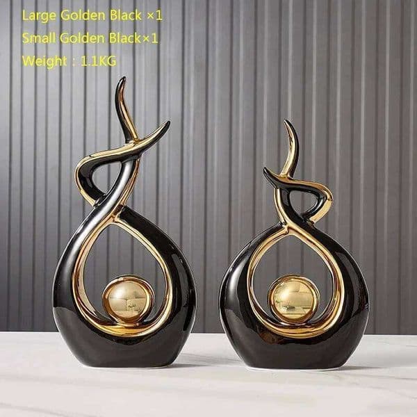 Nordic Home Decor Figurines for Interior Living Room Desk Ceramics Decoration Accessories Statue Sculpture Feng Shui Ornaments 26T0106
