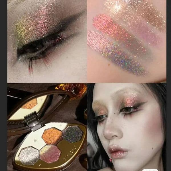 Bestseller Girlcult 4 Color Glitter Eyeshadow Chameleon Matte Champagne Shimmer Waterproof Palette Eye shadow Korean Vegan Makeup ddmyHappy