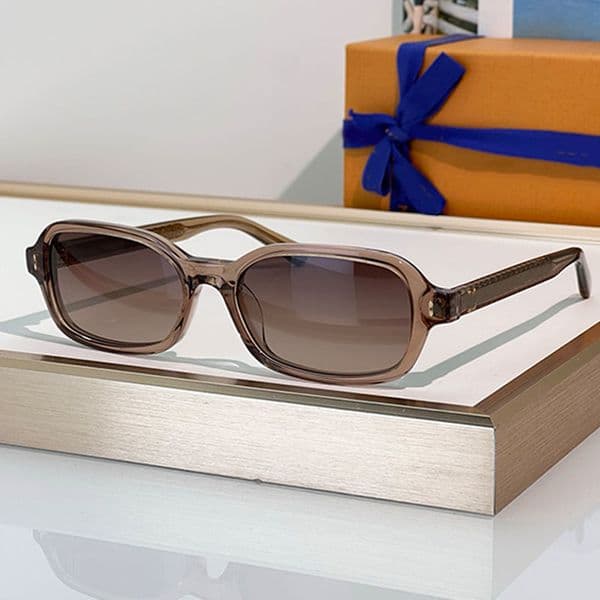 2026SS Z3046 Aura rectangle Sunglasses Acetate rectangular Narrow Frame casual sunglasses Luxury acetate lady square sunglasses Size 54-17-145MM
