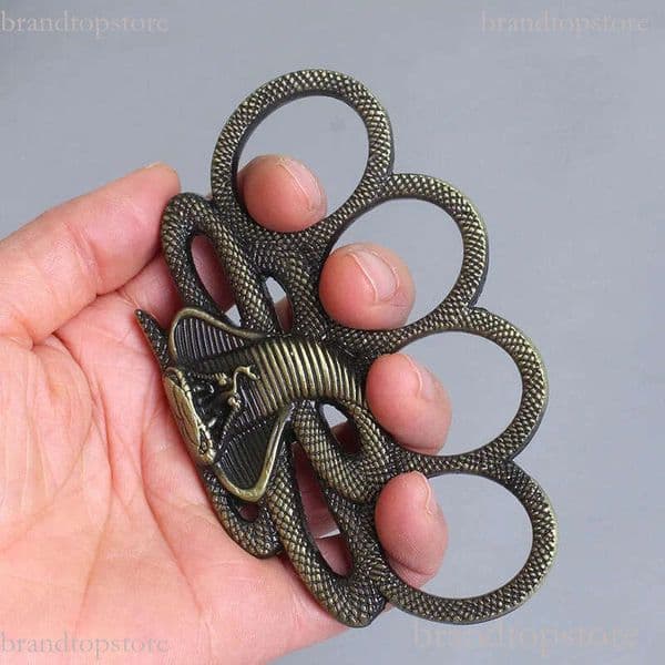 Big finger hole Snake Knuckle Dusters Self Defense knuckle dusters self defense Broken Window EDC Tool