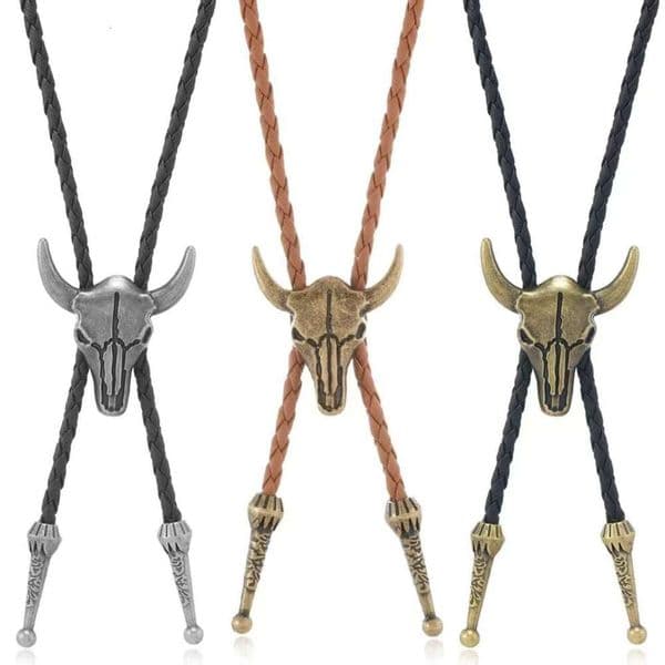 Cross-Border Head Fashion Retro Alloy Bull Personality Sweater Chain Creative Versatile Casual Unisex Necklace