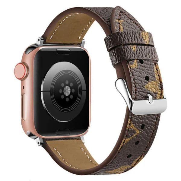 Smart Straps for Apple Watch Band 38 40 41 42 44 45 49 mm Ultra 2 Series 9 Flower Leather Watchs Strap Wristband For Iwatch 8 7 6 5 4 SE Designer Watchbands