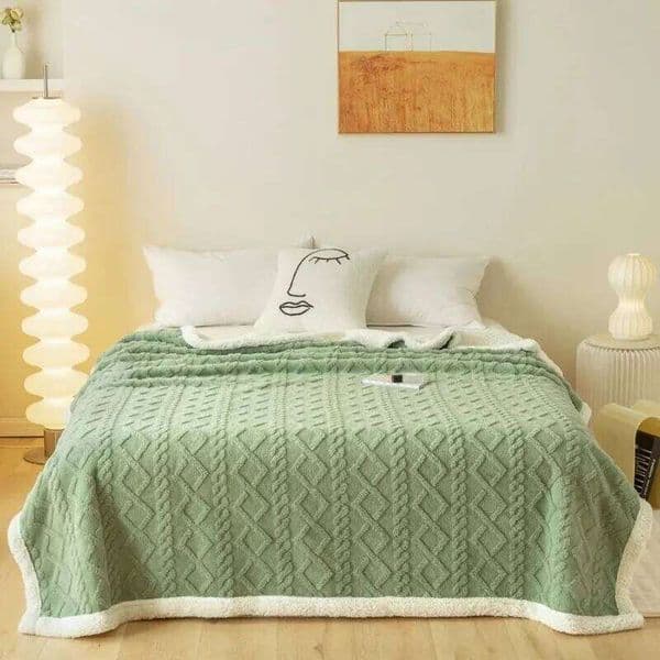 A Tapestry Tafurong Lamb Wool Thickened Warm Leisure Office Nap Blanket 26N0106