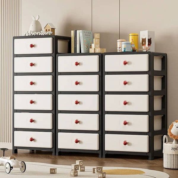 Bestseller Multi-level floor-standing bedside table, miscellaneous rack, toy and snack cabinet, drawer-type storage cabinet ddmytues