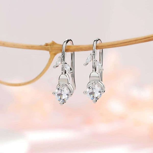 Sam Panda 925 Sterling Silver Tulip Zircon Earring for Women Cute Exquisite Sweet Romantic Fresh Trend Jewelry Gift Dropshipping