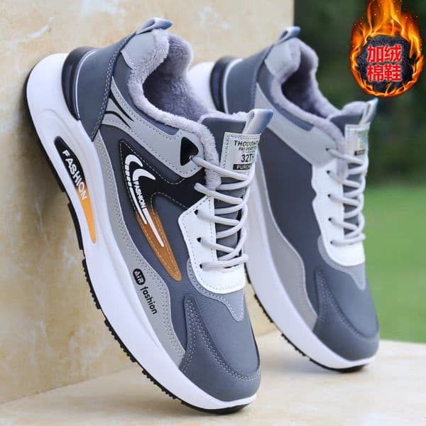 Ddmytiger Winter Cotton For Men New Fleece Lined Thickened Sneakers Trendy Versatile Thick Soled Non Slip Casual S Running Shoes Outdoor Shoes
