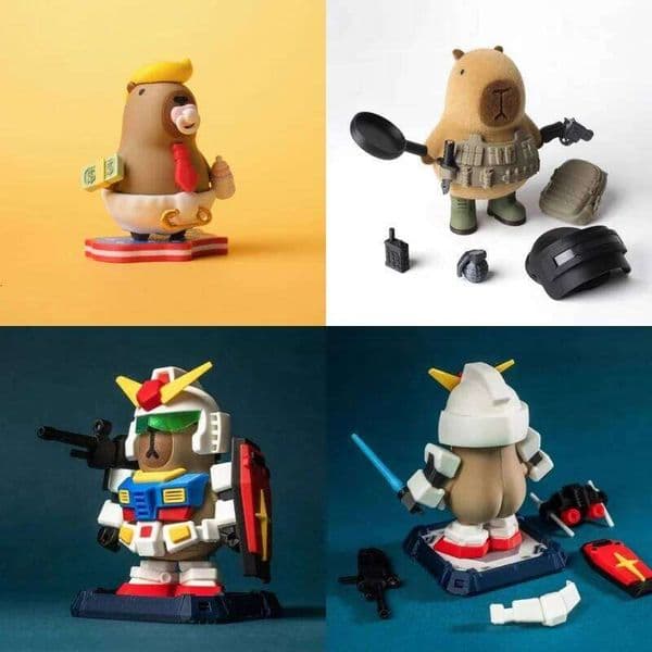 Creative Capybara Statue Ornaments Anime Game Capibala Figure Model 3D Printing SculptureCollectible Gifts For Kids 26T0106
