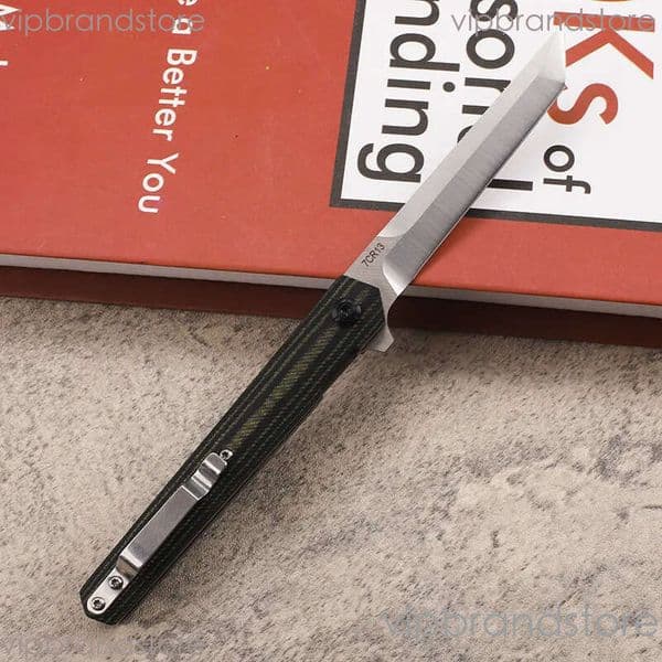 Flipper Folding Knife 7Cr13mov Tanto Point Blade G10 knife fixed blade knife With Steel Sheet Handle Outdoor Ball Bearing EDC Pocket Knives