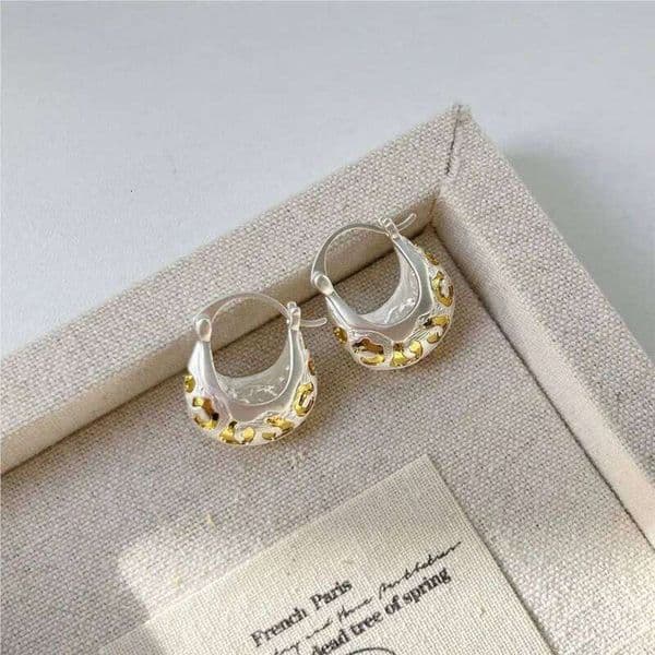 Sam Panda 925 Sterling Silver Lava Earrings for Women Hollow Out Creative Design Glaze Frosting Trend Jewelry Gift Dropshipping