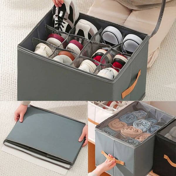Foldable Shoe Dust-proof shoe organizer Multi-function Home Storage Box Used for Wardrobe Sorting and Storing Sock