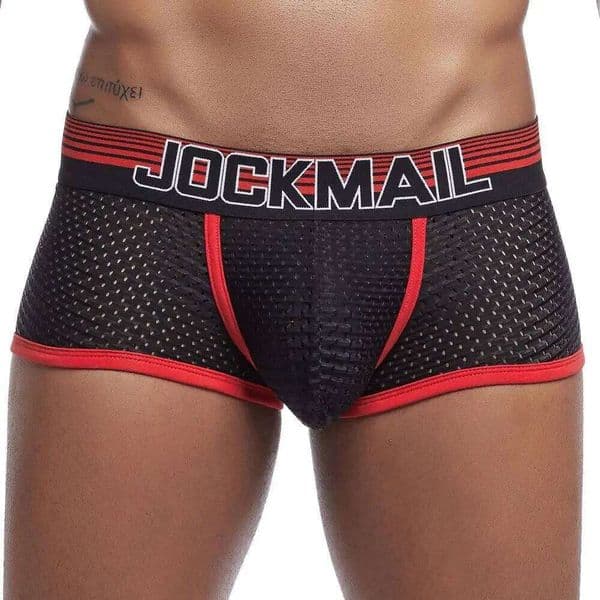 Sexy Men Underwear Boxer Shorts New Trunks Mens Boxershorts Underware Boxers Funny Low Waist Nylon Mesh Breathable Quick Drying