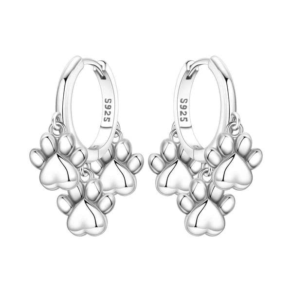 Orstarry 925 Sterling Silver Animal Pet Paw Print Drop Women Earrings Charm Fashion Versatile Party Jewelry Gifts