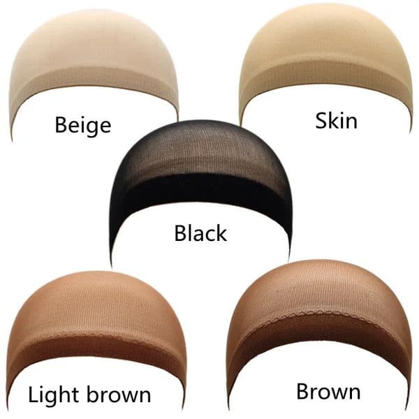 2pcs/Bag Top Stocking Wig Cap Hair Net For Weave Hair Wig Nets Black Brown Stretch Mesh Wig Cap For Making Wigs 260106