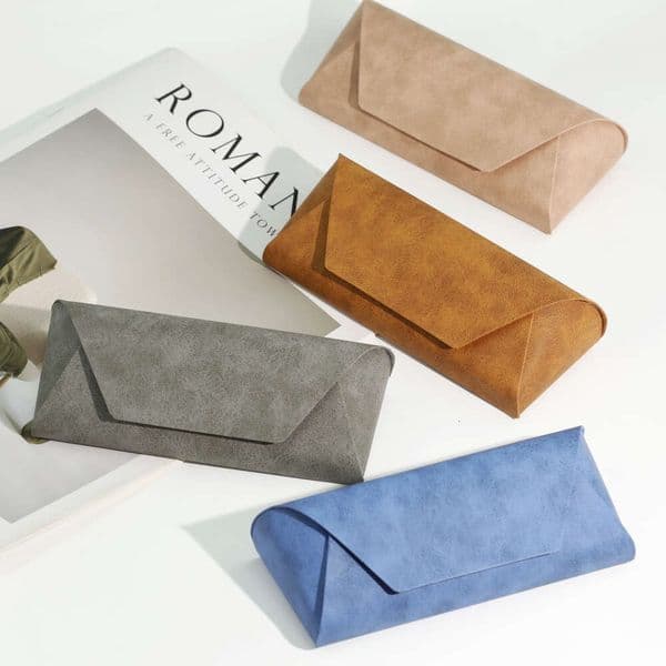 High-End Handmade Leather Myopia Bag Fashion Glasses Case Trendy B5