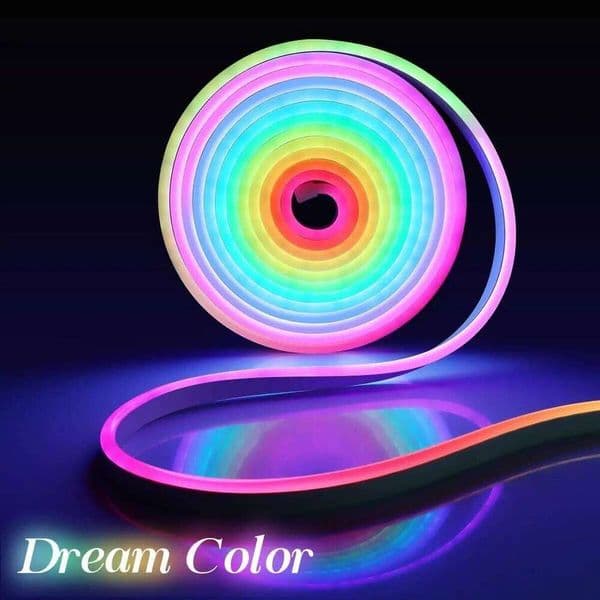 LED 5V USB LED Strip Lights 1/2/3/5M Waterproof RGBIC Neon Lamp Tape Bluetooth Remote Control For Home Party Christmas Decor X260107