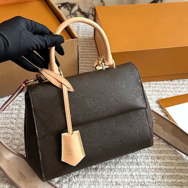 Womens Handbags Totes Bags Cluny Bb Flip-top Handbag Brown Shoulder Bags Designer Leather Ladies Handbags