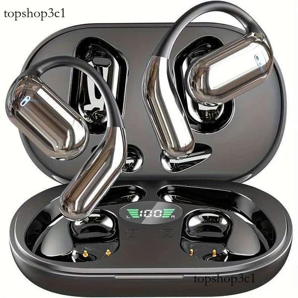 SHINECON Wireless Headphones Open Design, Sport Earbuds Featuring Touch Volume Control, Built-In Microphone, Ear Hooks. They Offer 50 Hours Of Playtime Xingkaisheng