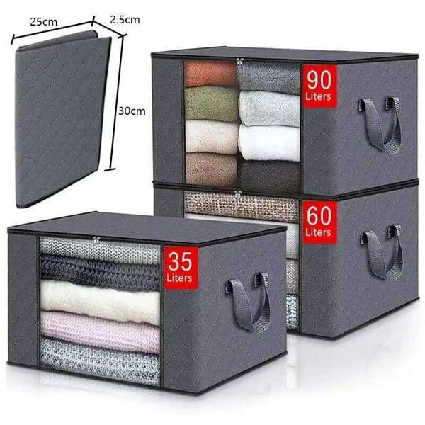 1/3pc Large Capacity Clothes Bag Foldable Blanket Bags Storage Containers for Organizing Bedroom Closet Clothing 26N0107