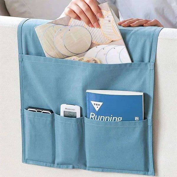 Sofa Arm Storage Bag Armrest Cover Book Magazine Keys Remote Control Waterproof Hanging Bed Holder Organizer Pockets 26T0107