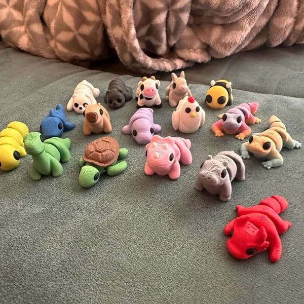 2026 New Model 3D Printed Mini Cartoon Model Micro Multi-Color Cute Small Animal Pendant Decoration Ornament yuansiqi