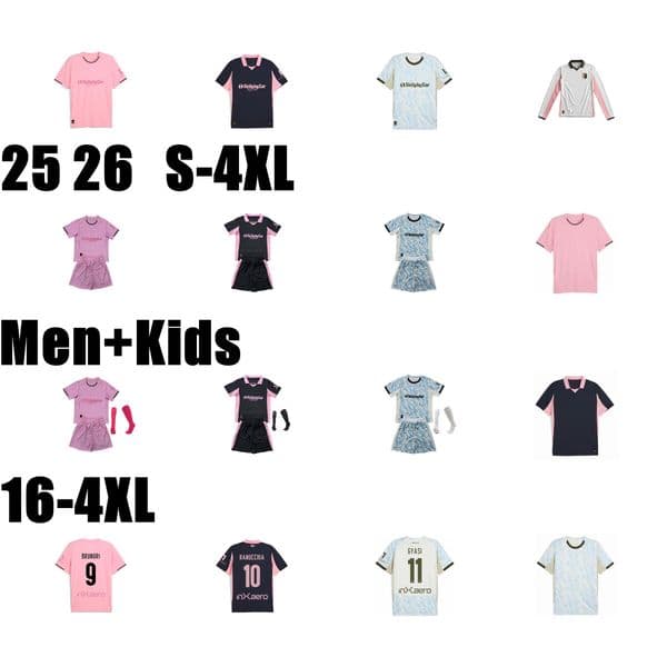 2025 2026 palermoS FC SEGRE soccer jerseys BRUNORI RANOCCHIA DIAKITE DI MARIANO BANI BLIN LE DOUARON PIEROZZI CECCARONI AUGELLO 25 26 men kids football shirts 16-S-4XL