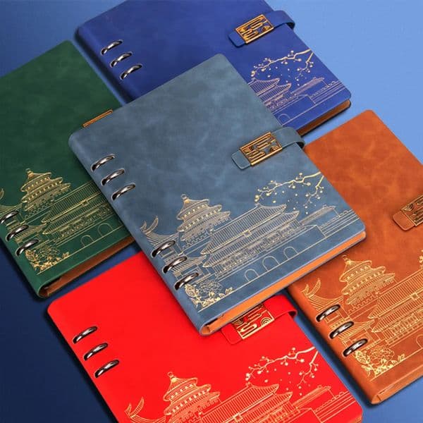 1pc Multi colored Elegant A5 Artificial Leather Diary Hardcover Loose leaf Notebook - Perfect for Office Student 260106