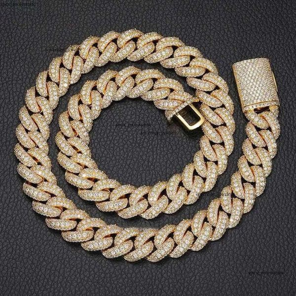 designer jewelry moissanite Pendant Necklaces Jewelry Hip Hop Rose Gold Custom Made Name Clasp Miami VVS GRA Moissanite Dia cuban k iced out chain