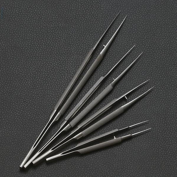 Ophthalmology Microsurgery Instruments Round Handle Micro Tweezers Stainless Steel Alloy Double Eyelid Embeddi 251231