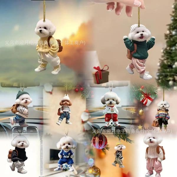 Cute little teddy bear pendant, fashionable cartoon animal, perfect for keychains, backpacks, and car hangers