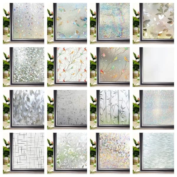 Wide 7590 Cm Heat Control Rainbow Window Vinyl Security Tint Sun Protection Film Non Adhesive Stickers Stained Glass 260107