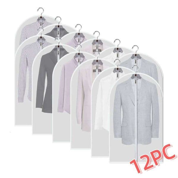 Hanging Transparent Proof Waterproof Hang Dust Cover with Zipper Storage Bag Clothes Organizers 26T0107