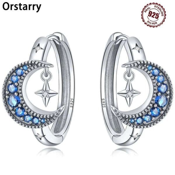 925 Sterling Silver Moon Tassel Series Earring Versatile Hoop Earrings For Women Jewelry Fine Birthday Party Gifts