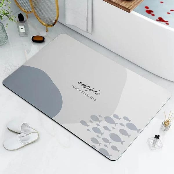 VIKAMA 40X60CM Fashion Diatomite Home Decoration Bathroom Entryway Kitchen Anti-slip Water-absorbent Quick-drying Floor Mats 260107