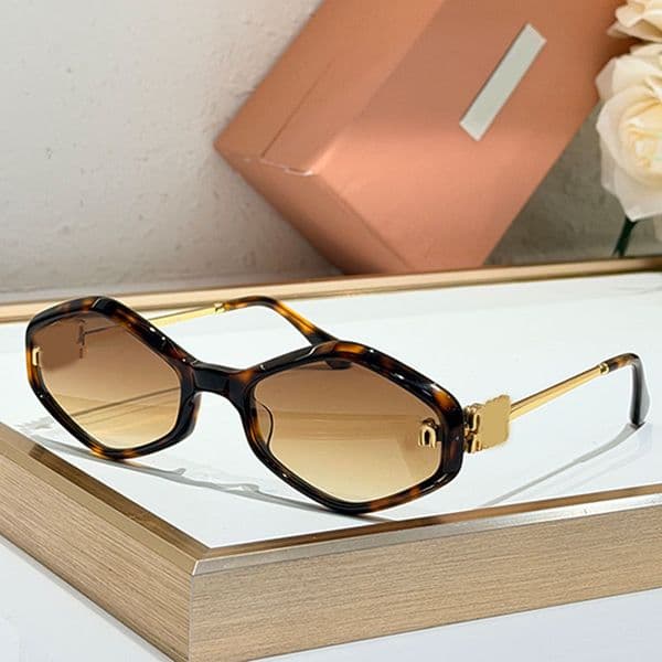 MU 156 Top luxury Sunglasses Acetate quadrilateral narrow frame casual sunglasses Fashionable metal mirror legs Daily wearing style glasses