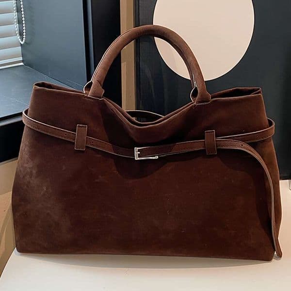 JINXIANGGUO New Women S Fashion Handbag Solid Color Vintage Minimalist Tote The Bag Is Made Of Soft Textured Material With Comfortable Feel Color Exuding Elegance